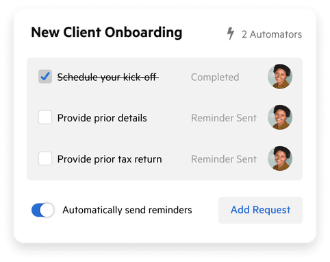A client onboarding checklist.