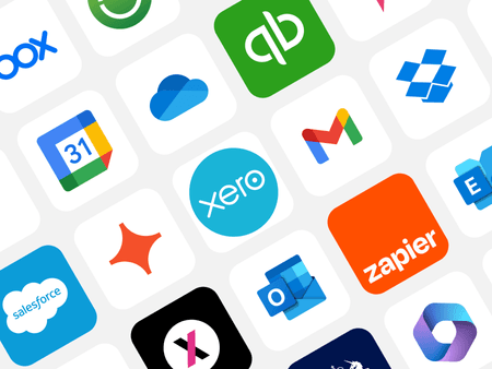 A grid of logos from programs with available Karbon integrations.