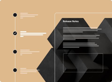 An abstraction of the Karbon marketing website's release notes page.
